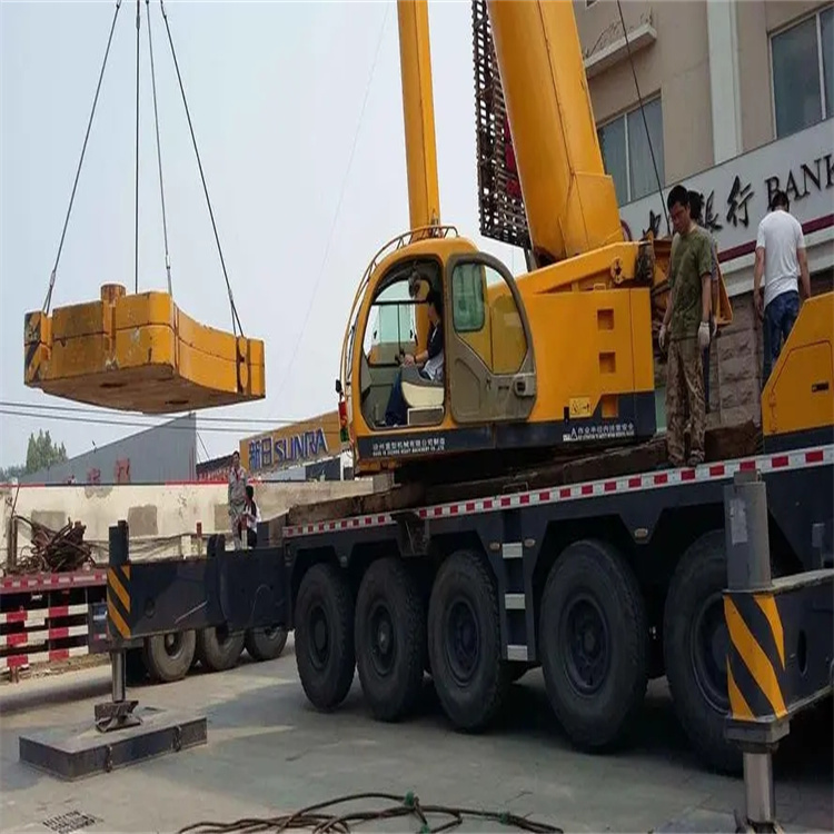 沂水当地吊车出租|机器吊装|75吨|工厂搬迁服务